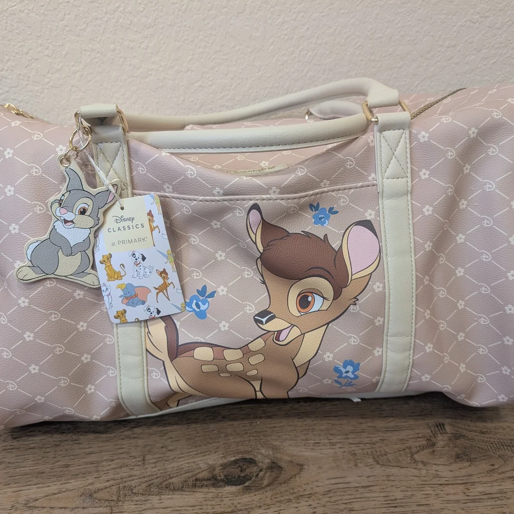 Primark Disney Bambi Travel Bag - Cream and Brown - Picture 1 of 6
